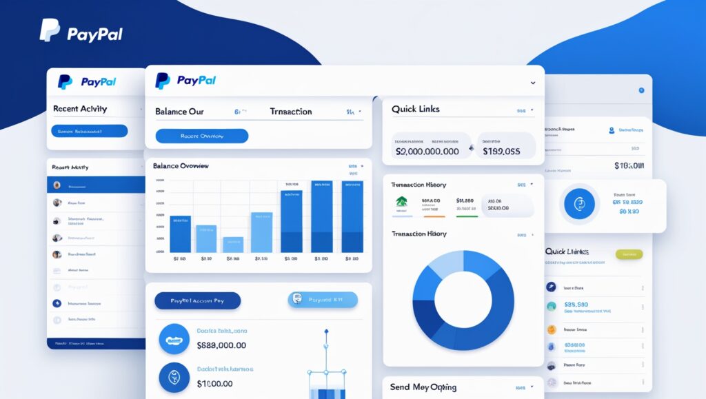 PayPal account dashboard